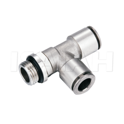 NTD-G Brach Tee Brass Air Fitting with Nickel Plated