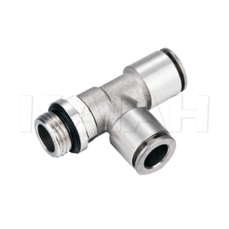 NTD-G Brach Tee Brass Air Fitting with Nickel Plated