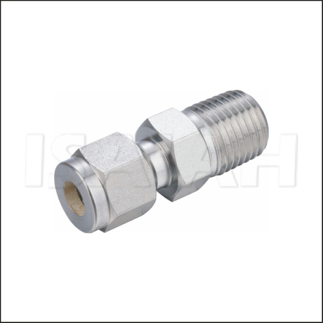 SKC  Male Straight 316L Stainless Steel Fittings with Double Ferrule