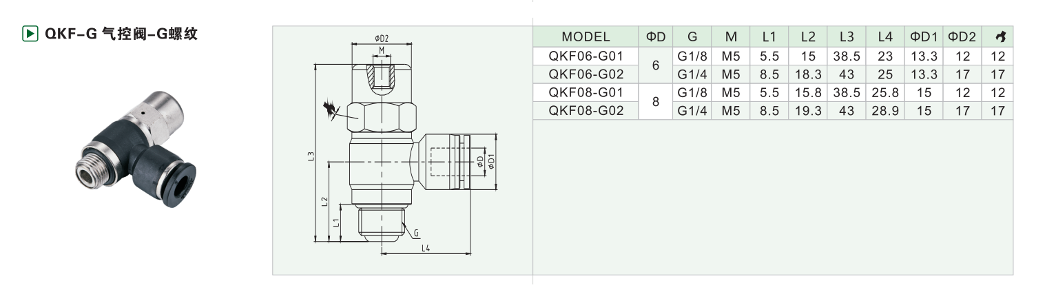 QKF-G气控阀-G螺纹