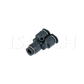 One Touch Pneumatic Part Plastic Y-Shape Three Way Mini Fitting