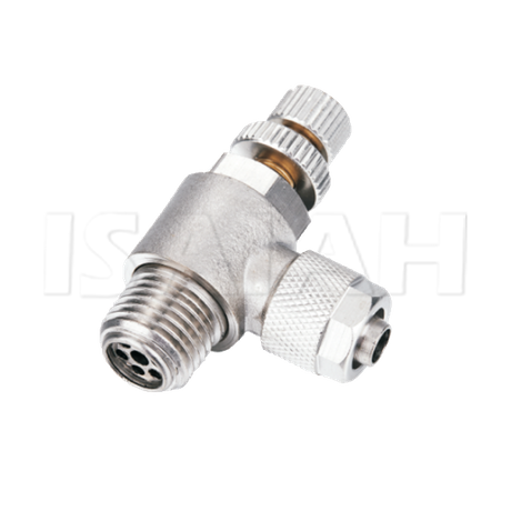 IBSC Brass Push on Flow Control Valve 
