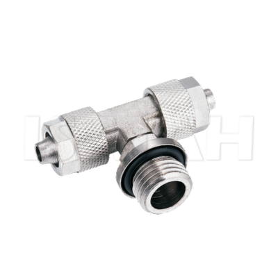 IBT-G Tee Brass with Nickel Plated G-thread Air Fitting