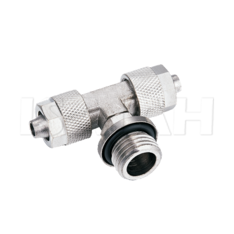 IBT-G Tee Brass with Nickel Plated G-thread Air Fitting