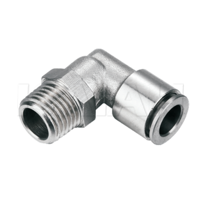NTL Elbow Brass with Nickel Plated Push in Fittings