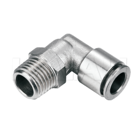 NTL Elbow Brass with Nickel Plated Push in Fittings