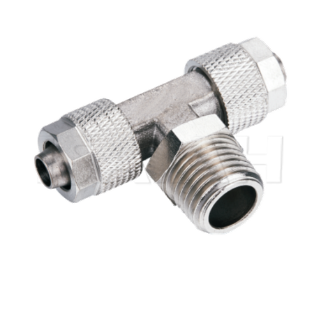 IBT Tee BSPT Thread  Knurling Push on Fit Air Fitting