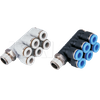 Componentes auxiliares neumáticos Tres accesorios universales de aire rápido de un toque