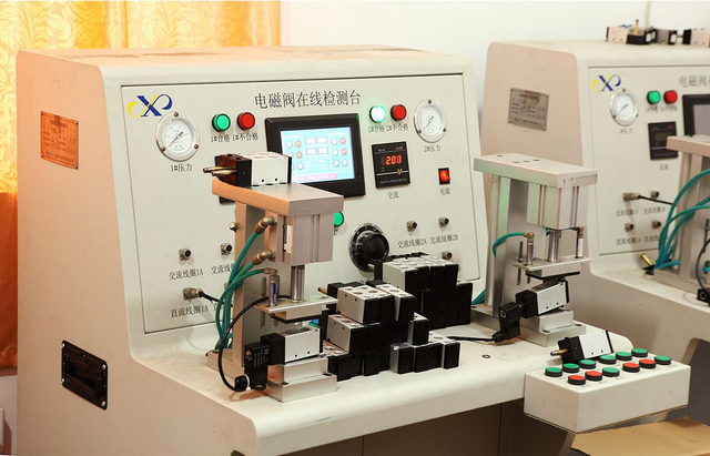 Solenoid valve testing machine