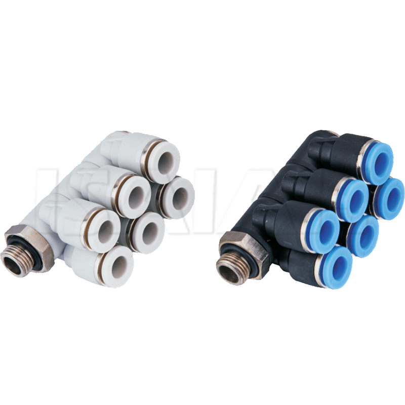 Sang-A Type Pneumatic Triple Universal Connector Tube One Touch Πλαστικά εξαρτήματα αέρα