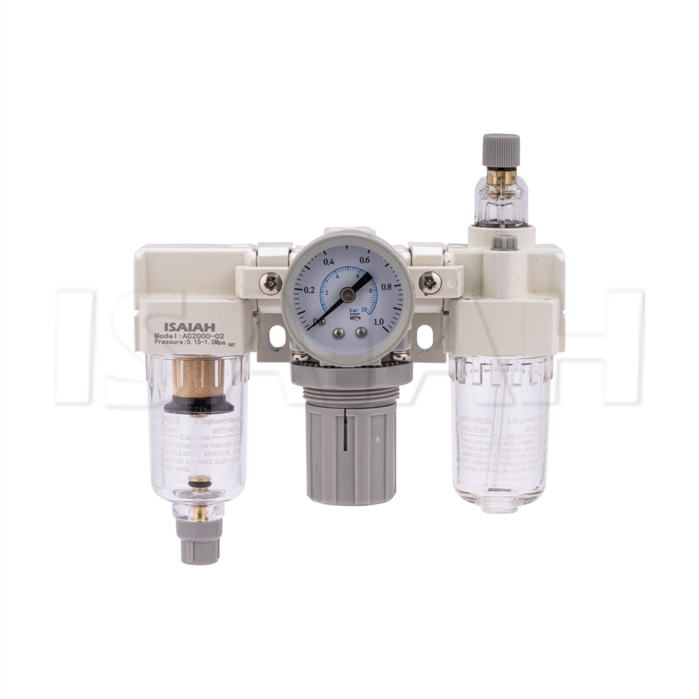 FRL Unit cleaning and regulating compressed air
